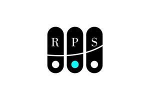 rps brev och alfabet logotyp design vektor