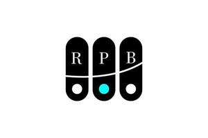 rpb brev och alfabet logotyp design vektor