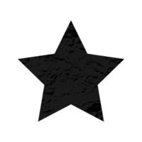 zerkratzter Stern. dunkle Figur mit Distressed-Grunge-Textur isoliert auf weißem Hintergrund. Vektor-Illustration. vektor