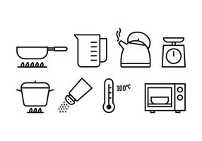 Kochen Icon Set vektor