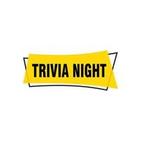 trivia nacht etiketten banner vektor band design vorlage. Banner-Verkaufstag. Markt-Sonderangebot-Rabattetikett