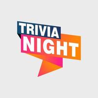 trivia nacht etiketten banner vektor band design vorlage. Banner-Verkaufstag. Markt-Sonderangebot-Rabattetikett