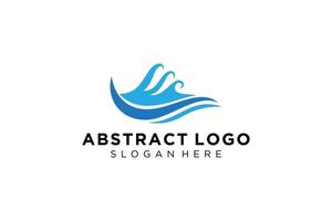 abstraktes Wasserwellen-Splash-Logo-Symbol und Icon-Design. vektor