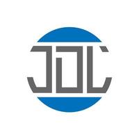 JDL-Brief-Logo-Design auf weißem Hintergrund. jdl creative initials circle logo-konzept. jdl Briefgestaltung. vektor