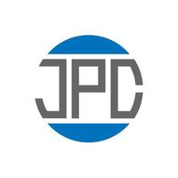 jpc brev logotyp design på vit bakgrund. jpc kreativ initialer cirkel logotyp begrepp. jpc brev design. vektor