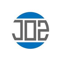 Joz-Brief-Logo-Design auf weißem Hintergrund. joz creative initials circle logo-konzept. joz Briefgestaltung. vektor