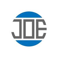 Joe-Brief-Logo-Design auf weißem Hintergrund. joe creative initials circle logo-konzept. Joe Briefdesign. vektor