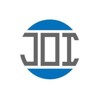 Joi-Brief-Logo-Design auf weißem Hintergrund. joi creative initials circle logo-konzept. joi Briefgestaltung. vektor