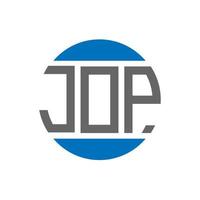 jop brev logotyp design på vit bakgrund. jop kreativ initialer cirkel logotyp begrepp. jop brev design. vektor