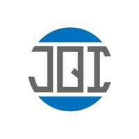 jqi-Brief-Logo-Design auf weißem Hintergrund. jqi kreative Initialen Kreis Logo-Konzept. jqi Briefgestaltung. vektor