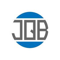 jqb-Buchstaben-Logo-Design auf weißem Hintergrund. jqb kreative Initialen Kreis Logo-Konzept. jqb Briefgestaltung. vektor