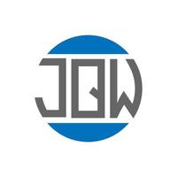 jqw brev logotyp design på vit bakgrund. jqw kreativ initialer cirkel logotyp begrepp. jqw brev design. vektor