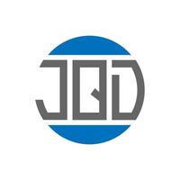 jqd-Buchstaben-Logo-Design auf weißem Hintergrund. jqd creative initials circle logo-konzept. jqd Briefgestaltung. vektor