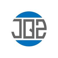 jqz-Brief-Logo-Design auf weißem Hintergrund. jqz kreative Initialen Kreis Logo-Konzept. jqz Briefgestaltung. vektor
