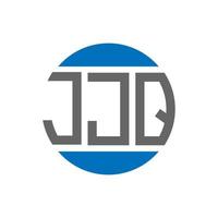 jjq-Buchstaben-Logo-Design auf weißem Hintergrund. jjq kreative Initialen Kreis Logo-Konzept. jjq Briefgestaltung. vektor