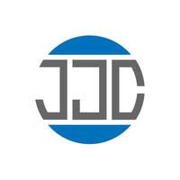JJC-Brief-Logo-Design auf weißem Hintergrund. jjc creative initials circle logo-konzept. jjc Briefgestaltung. vektor
