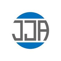 jja-Buchstaben-Logo-Design auf weißem Hintergrund. jja creative initials circle logo-konzept. jja Briefgestaltung. vektor