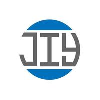 jiy-Buchstaben-Logo-Design auf weißem Hintergrund. jiy kreative initialen kreis logokonzept. jiy Briefgestaltung. vektor