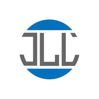 Jll-Brief-Logo-Design auf weißem Hintergrund. jll kreative initialen kreis logokonzept. jll Briefgestaltung. vektor