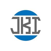 Jki-Brief-Logo-Design auf weißem Hintergrund. jki creative initials circle logo-konzept. Jki-Buchstaben-Design. vektor