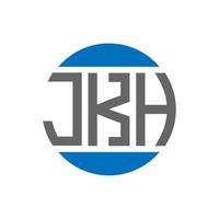 jkh-Buchstaben-Logo-Design auf weißem Hintergrund. jkh creative initials circle logo-konzept. jkh Briefgestaltung. vektor