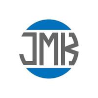 jmk brev logotyp design på vit bakgrund. jmk kreativ initialer cirkel logotyp begrepp. jmk brev design. vektor