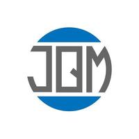 jqm-Brief-Logo-Design auf weißem Hintergrund. jqm creative initials circle logo-konzept. jqm Briefgestaltung. vektor