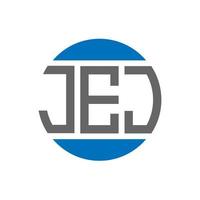 jej brev logotyp design på vit bakgrund. jej kreativ initialer cirkel logotyp begrepp. jej brev design. vektor