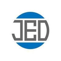 jeo brev logotyp design på vit bakgrund. jeo kreativ initialer cirkel logotyp begrepp. jeo brev design. vektor