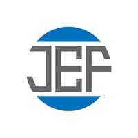 Jef-Brief-Logo-Design auf weißem Hintergrund. jef creative initials circle logo-konzept. Jef-Brief-Design. vektor