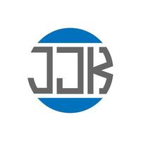 jjk-Buchstaben-Logo-Design auf weißem Hintergrund. jjk creative initials circle logo-konzept. jjk Briefgestaltung. vektor