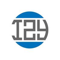 Izy-Brief-Logo-Design auf weißem Hintergrund. izy kreative Initialen Kreis Logo-Konzept. Izy Briefdesign. vektor
