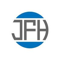 jfh brev logotyp design på vit bakgrund. jfh kreativ initialer cirkel logotyp begrepp. jfh brev design. vektor