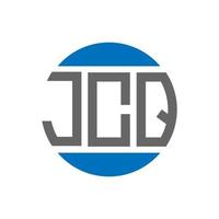 jcq-Buchstaben-Logo-Design auf weißem Hintergrund. jcq kreative Initialen Kreis Logo-Konzept. jcq Briefgestaltung. vektor