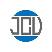 jcu brev logotyp design på vit bakgrund. jcu kreativ initialer cirkel logotyp begrepp. jcu brev design. vektor