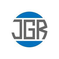 Jgr-Brief-Logo-Design auf weißem Hintergrund. jgr kreative initialen kreis logokonzept. jgr Briefgestaltung. vektor