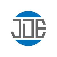 JDE-Brief-Logo-Design auf weißem Hintergrund. jde creative initials circle logo-konzept. jde Briefgestaltung. vektor