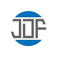 jdf brev logotyp design på vit bakgrund. jdf kreativ initialer cirkel logotyp begrepp. jdf brev design. vektor