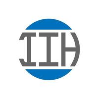 iih brev logotyp design på vit bakgrund. iih kreativ initialer cirkel logotyp begrepp. iih brev design. vektor