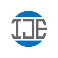 Ije-Brief-Logo-Design auf weißem Hintergrund. ije kreative Initialen Kreis Logo-Konzept. ije Briefgestaltung. vektor