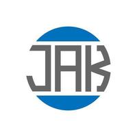 jak brev logotyp design på vit bakgrund. jak kreativ initialer cirkel logotyp begrepp. jak brev design. vektor