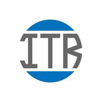 itr-Brief-Logo-Design auf weißem Hintergrund. itr kreative Initialen Kreis Logo-Konzept. itr Briefgestaltung. vektor