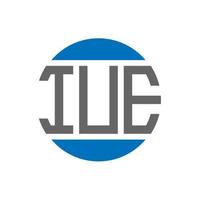 iue-Buchstaben-Logo-Design auf weißem Hintergrund. iue kreative Initialen Kreis Logo-Konzept. iue Briefgestaltung. vektor