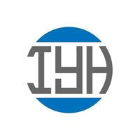 iyh-Buchstaben-Logo-Design auf weißem Hintergrund. iyh kreative Initialen Kreis-Logo-Konzept. iyh Briefgestaltung. vektor