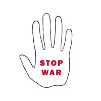 sluta krig symbol. en ring upp till sluta de krig. vektor illustration