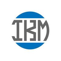 ikm-Brief-Logo-Design auf weißem Hintergrund. ikm creative initials circle logo-konzept. ikm Briefgestaltung. vektor