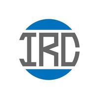 irc brev logotyp design på vit bakgrund. irc kreativ initialer cirkel logotyp begrepp. irc brev design. vektor