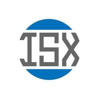 isx-Buchstaben-Logo-Design auf weißem Hintergrund. isx creative initials circle logo-konzept. isx-Briefgestaltung. vektor