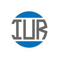 iur-Brief-Logo-Design auf weißem Hintergrund. iur kreative Initialen Kreis-Logo-Konzept. iur Briefgestaltung. vektor