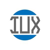 iux-Buchstaben-Logo-Design auf weißem Hintergrund. iux creative initials circle logo-konzept. iux-Briefgestaltung. vektor